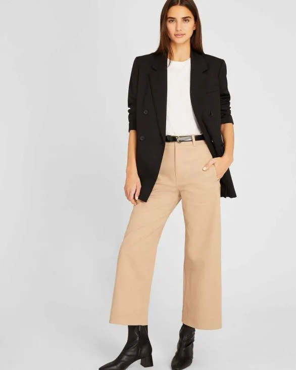 Club Monaco Pants High Rise Cropped Twill Pant Sesame 8211 Women