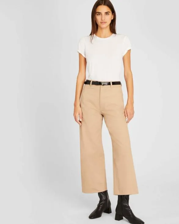 Club Monaco Pants High Rise Cropped Twill Pant Sesame 8211 Women