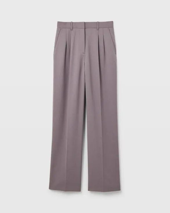 Club Monaco Pants Lightweight Wool Pleated Trouser Dark Purple 8211 Women