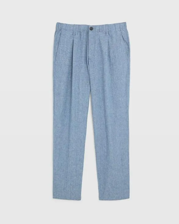 Club Monaco Pants Relaxed Tapered LinenBlend Pant Medium Blue 8211 Men