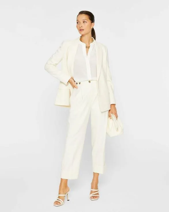 Club Monaco Pants Tab Detail Trouser Ecru 8211 Women