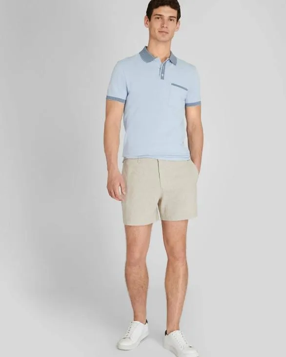 Club Monaco Shorts Jax Linen 5034 Shorts Stripe 8211 Light Blue 8211 Men