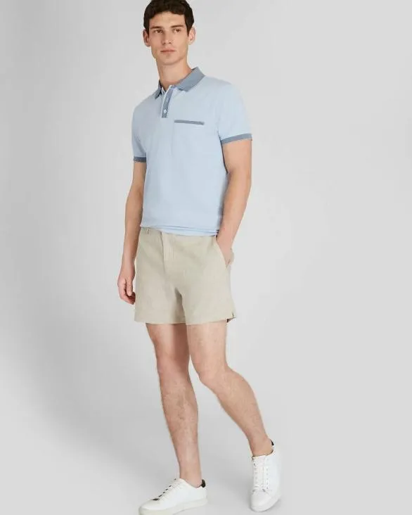 Club Monaco Shorts Jax Linen 5034 Shorts Stripe 8211 Light Blue 8211 Men