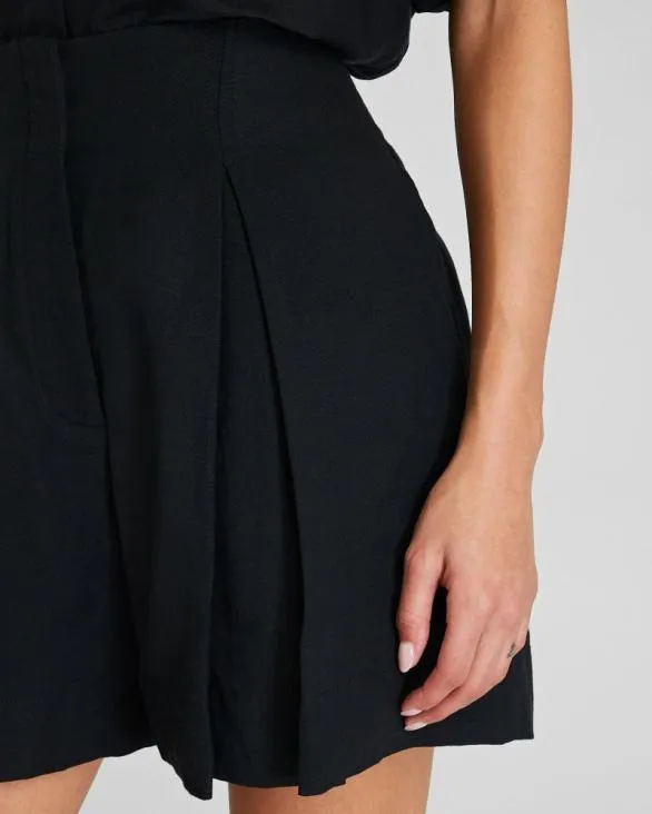 Club Monaco Shorts Pleated Midi Short Black 8211 Women