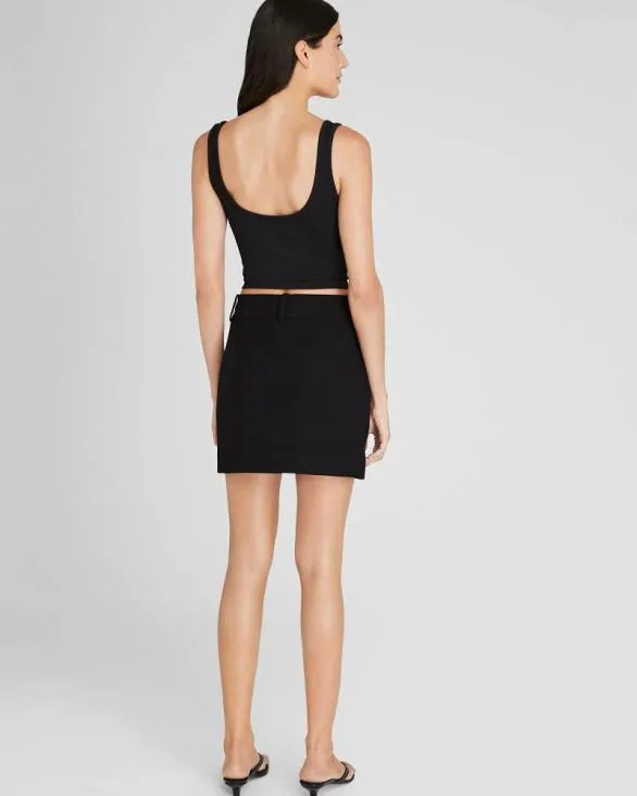 Club Monaco Skirts Trouser Style Suiting Mini Skirt Black 8211 Women