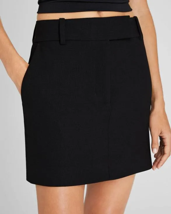 Club Monaco Skirts Trouser Style Suiting Mini Skirt Black 8211 Women