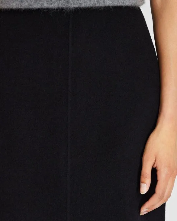 Club Monaco Skirts Wool DoubleFaced Midi Skirt Black 8211 Women