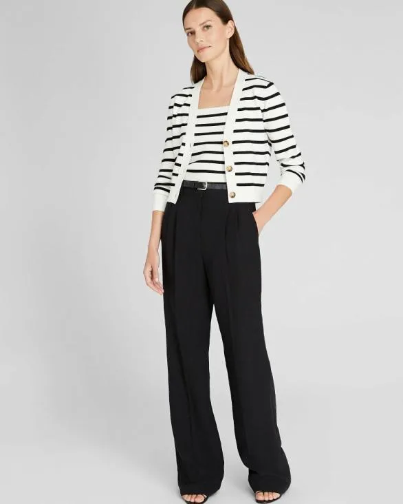 Club Monaco Sweaters Cropped Cardigan Whiteblack 8211 Women