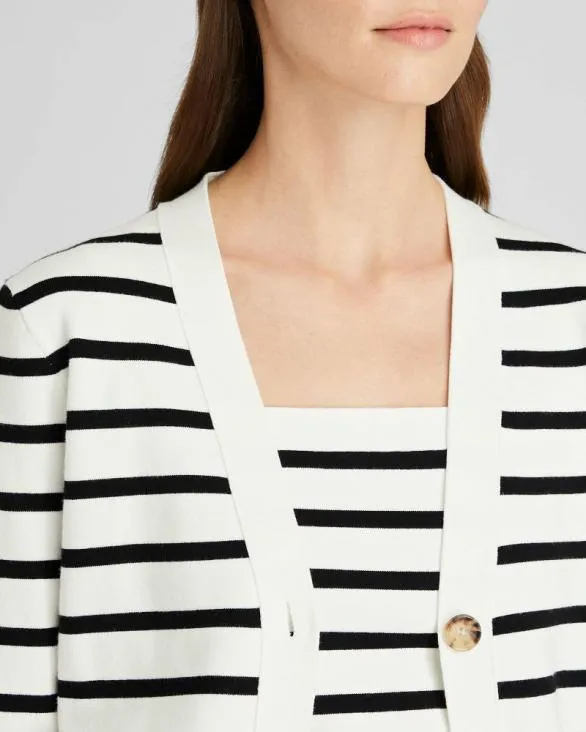 Club Monaco Sweaters Cropped Cardigan Whiteblack 8211 Women