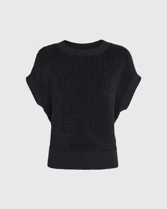 Club Monaco Sweaters Relaxed Mesh Shell Black 8211 Women