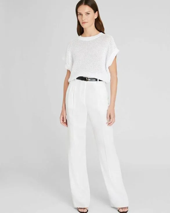 Club Monaco Sweaters Relaxed Mesh Shell White 8211 Women