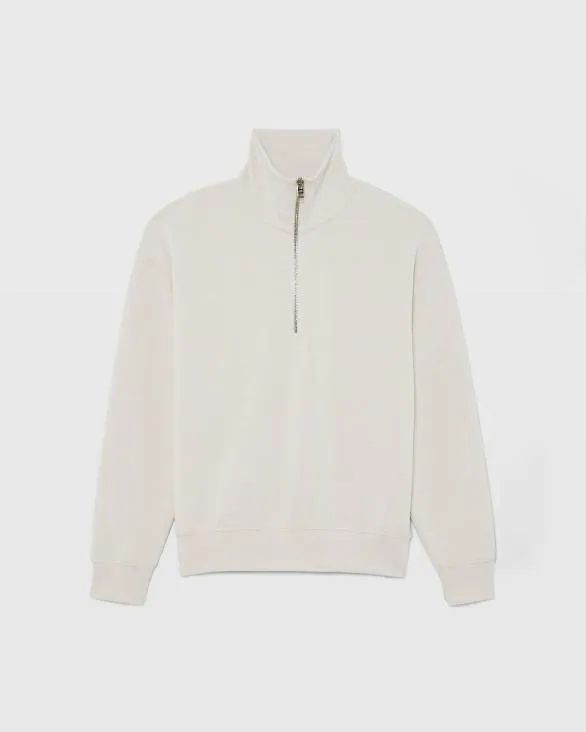 Club Monaco Sweaters Sandwash Scuba QuarterZip Sweater Off White 8211 Women