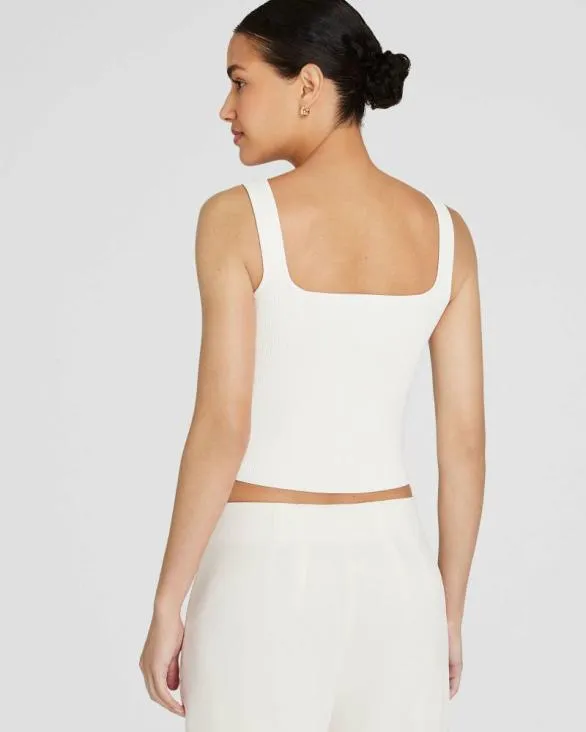 Club Monaco Sweaters Square Neck Tank Ivory 8211 Women
