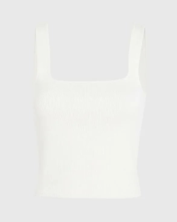 Club Monaco Sweaters Square Neck Tank Ivory 8211 Women