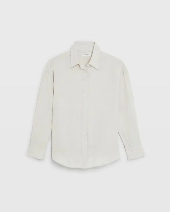 Club Monaco Tops Linen Button Front Shirt Flaxseed 8211 Women