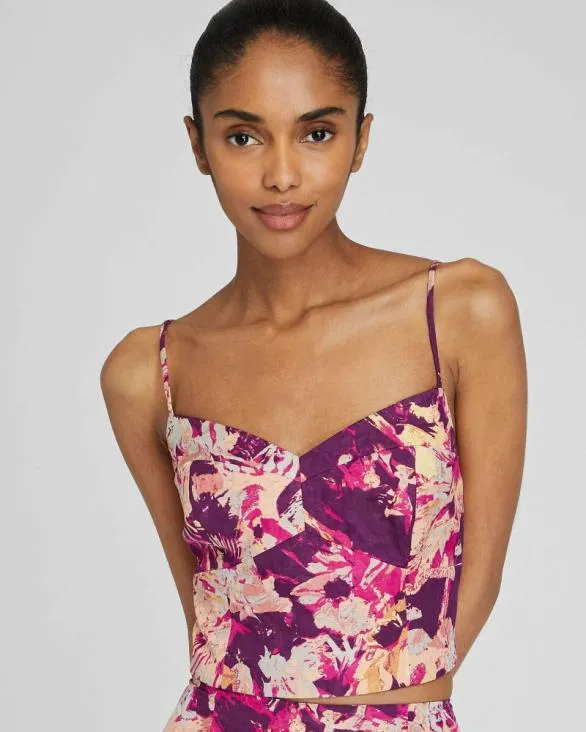 Club Monaco Tops Paneled Fitted Top Aster Pink 8211 Women