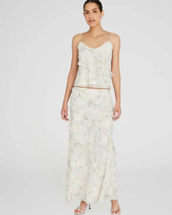 Club Monaco Tops Ruffle Front Cami Cream Base 8211 Women