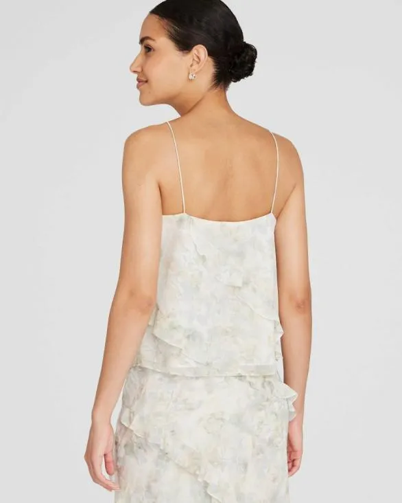 Club Monaco Tops Ruffle Front Cami Cream Base 8211 Women