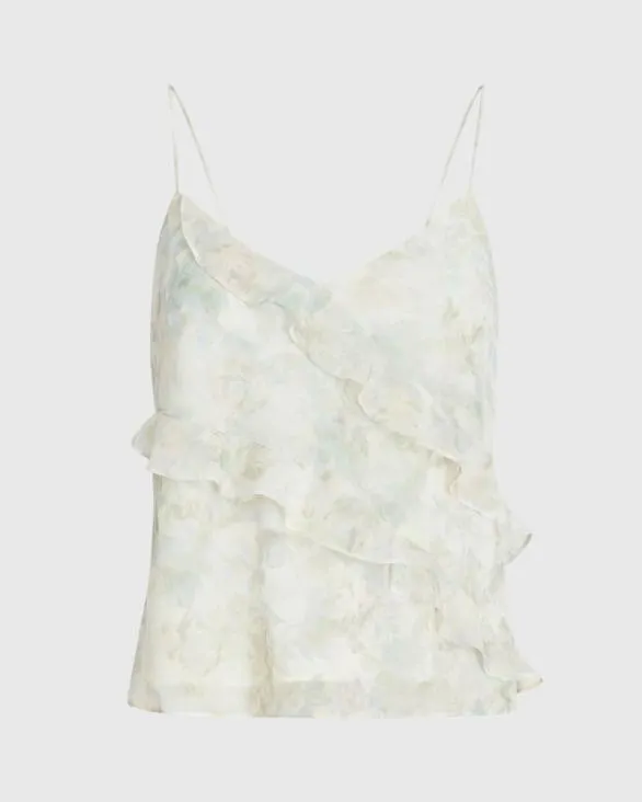 Club Monaco Tops Ruffle Front Cami Cream Base 8211 Women