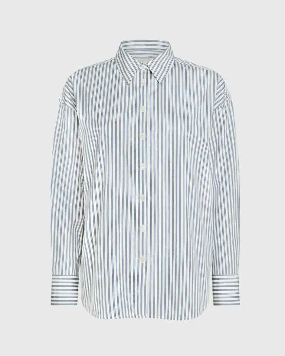 Club Monaco Tops Striped Classic ButtonDown Shirt White Base Stripe 8211 Women