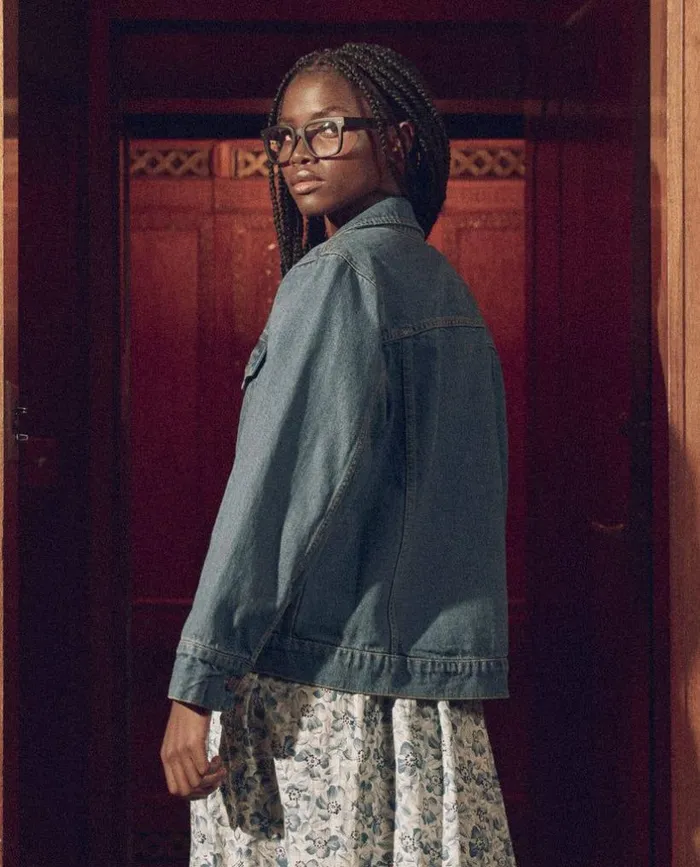 Collection The Great The Slouchy Denim Jacket Electric Blue Wash