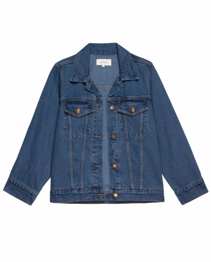 Collection The Great The Slouchy Denim Jacket Electric Blue Wash