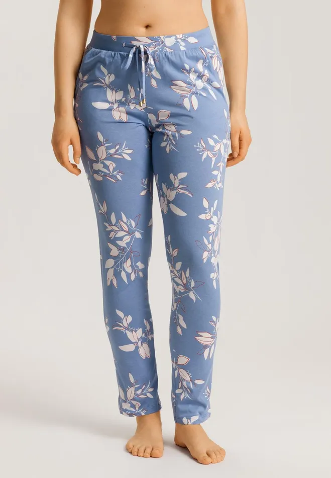 Cotton Blend Drawstring Pants Pearly Flowers Women HANRO Pajama Bottoms