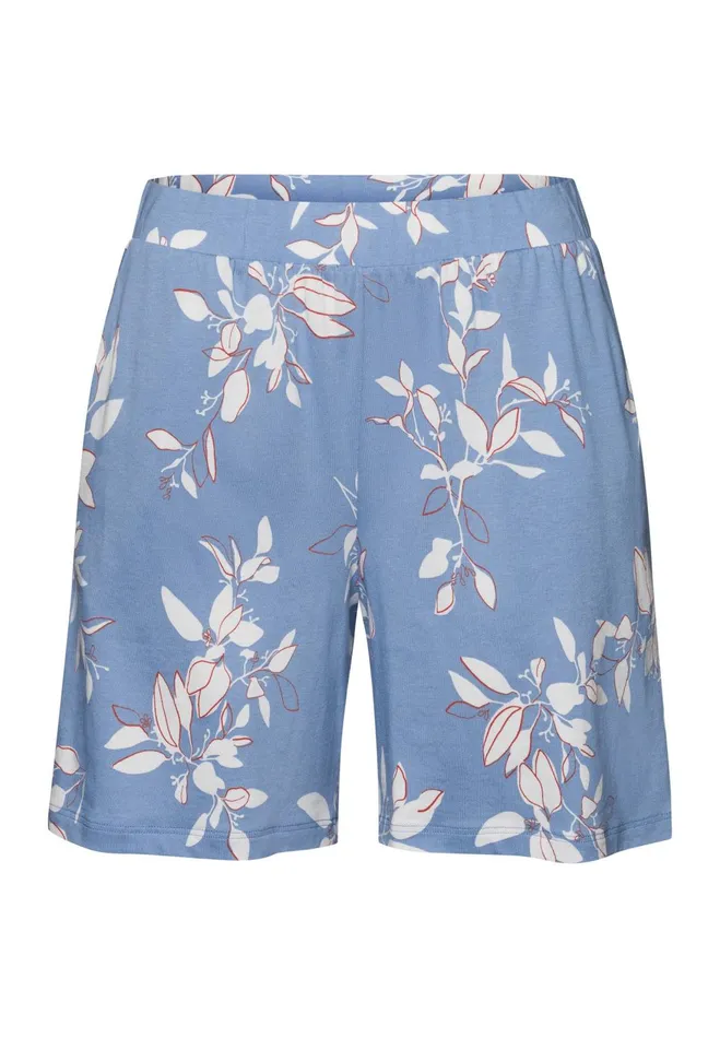 Cotton Blend Shorts Pearly Flowers Women HANRO Pajama Bottoms