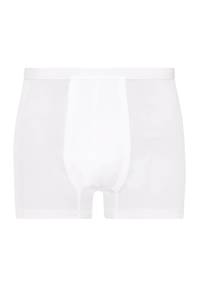 Cotton Boxer Brief With Fly White Men HANRO Boxer Briefs
