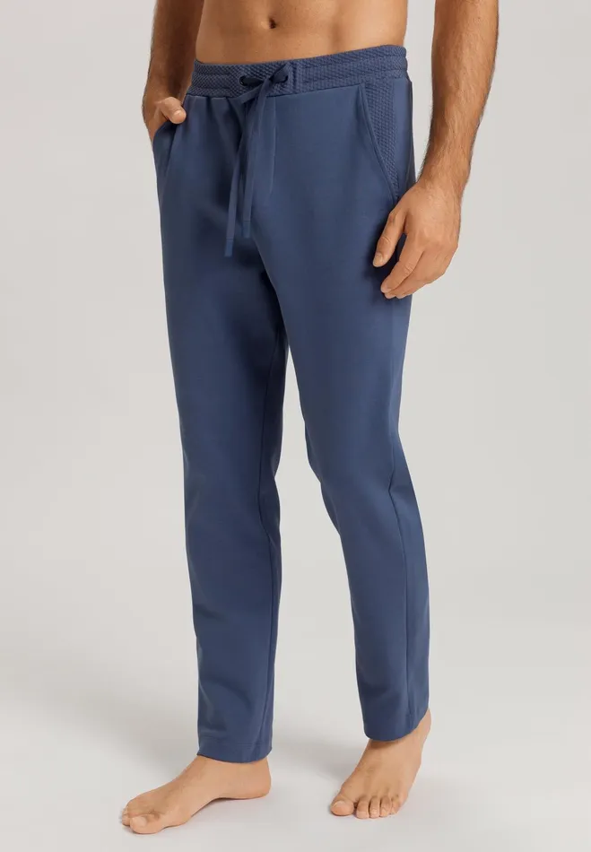 Cotton Drawstring Lounge Pants Vintage Indigo Men HANRO Loungewear