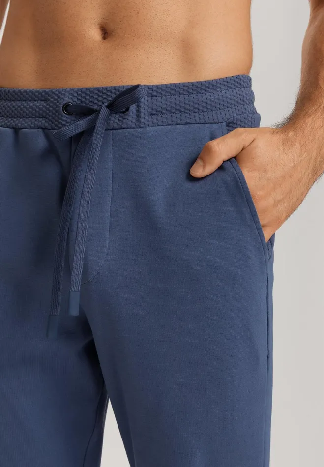 Cotton Drawstring Lounge Pants Vintage Indigo Men HANRO Loungewear