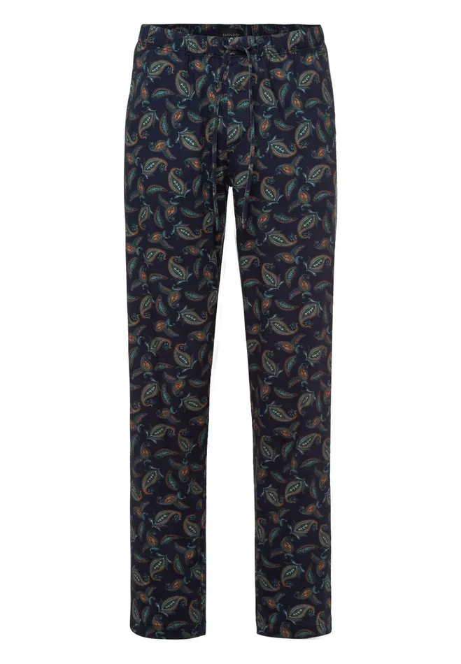 Cotton Drawstring Pajama Pants Floral Paisley Print Men HANRO Pajama Bottoms