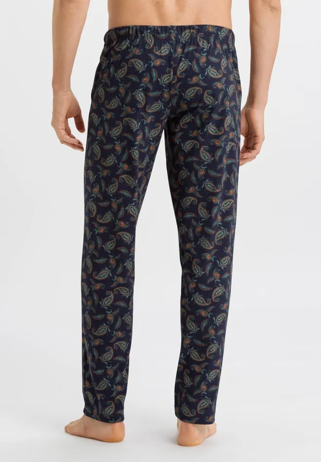 Cotton Drawstring Pajama Pants Floral Paisley Print Men HANRO Pajama Bottoms