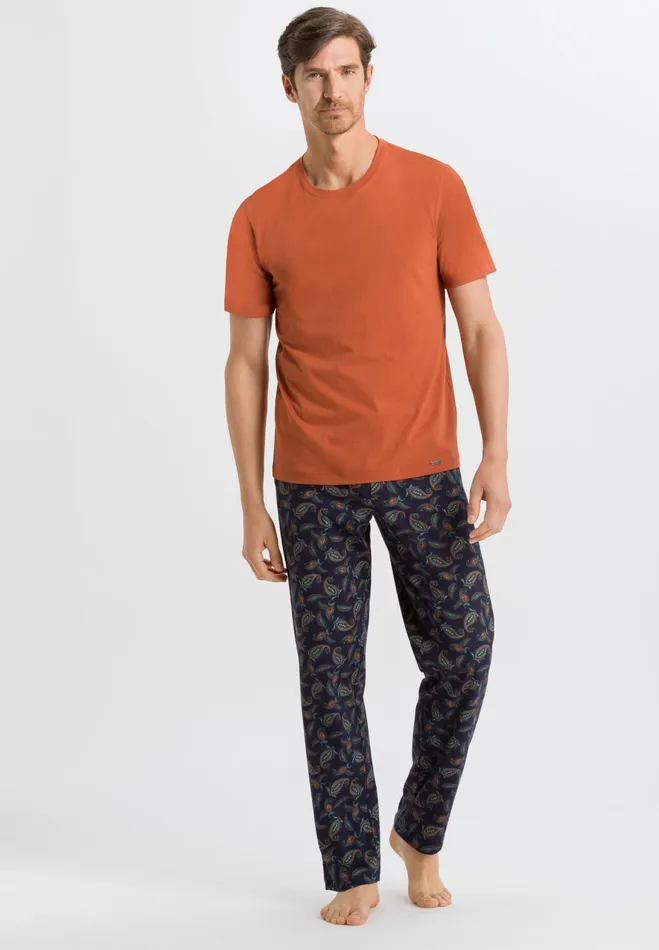 Cotton Drawstring Pajama Pants Floral Paisley Print Men HANRO Pajama Bottoms