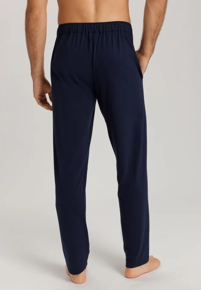 Cotton Drawstring Pants Deep Navy Men HANRO Pajama Bottoms