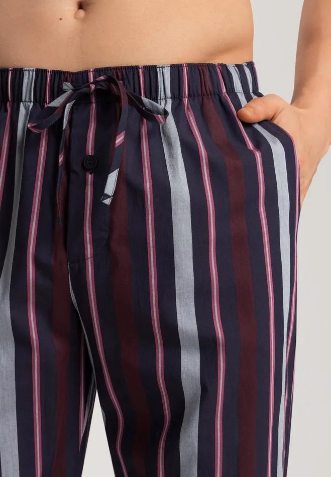 Cotton Woven Pajama Pants Superior Stripe Men HANRO Pajama Bottoms