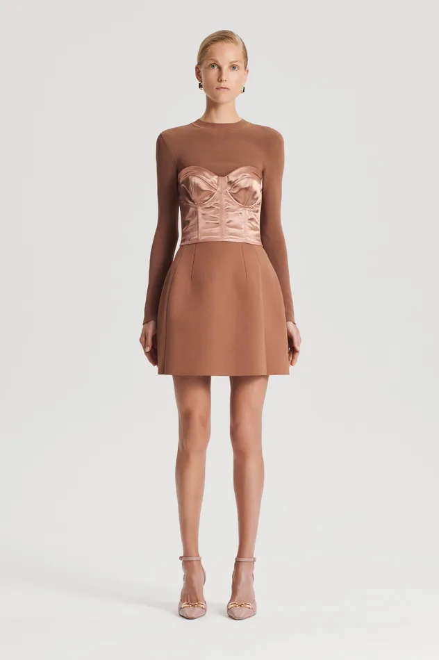 CREPE KNIT PEPLUM SKIRT SPICE Women Skirts Scanlan Theodore