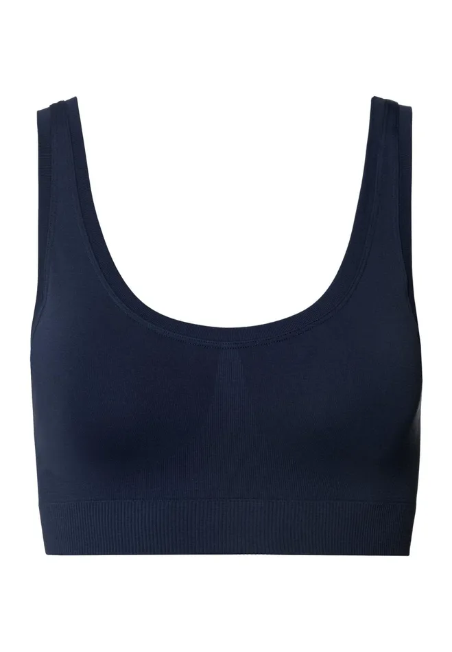 Crop Top Padded Deep Navy Women HANRO Wireless Bras
