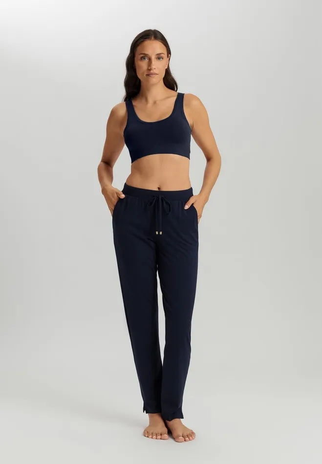 Crop Top Padded Deep Navy Women HANRO Wireless Bras