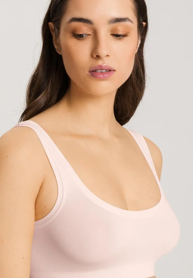 Crop Top Rose Cream Women HANRO Wireless Bras