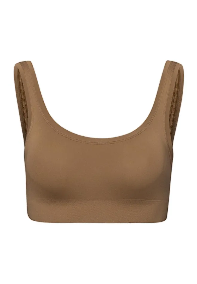 Crop Top Walnut Women HANRO Wireless Bras