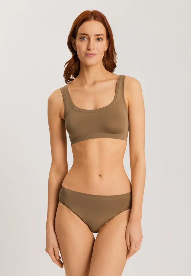 Crop Top Walnut Women HANRO Wireless Bras