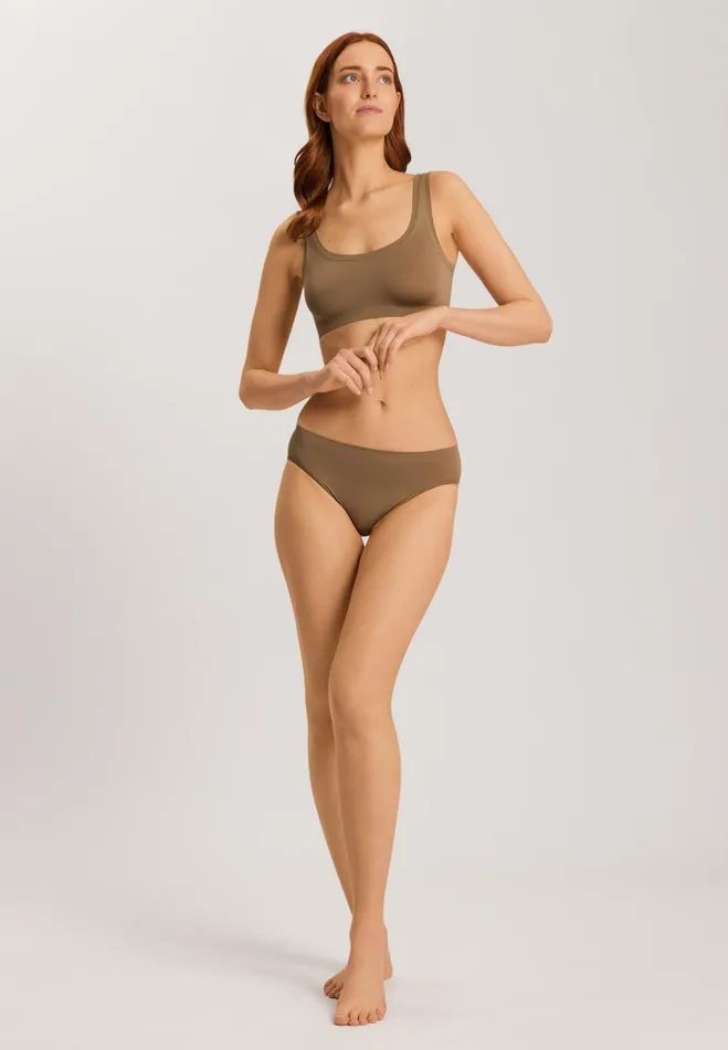 Crop Top Walnut Women HANRO Wireless Bras