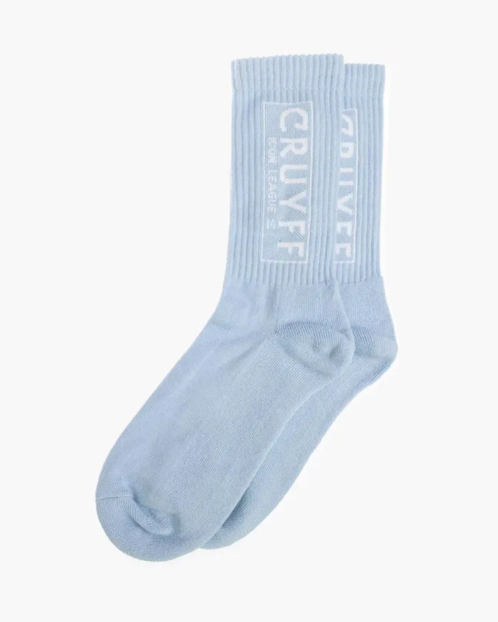 Cruyff Box Logo Socks Sky Light Blue Accessories Socks