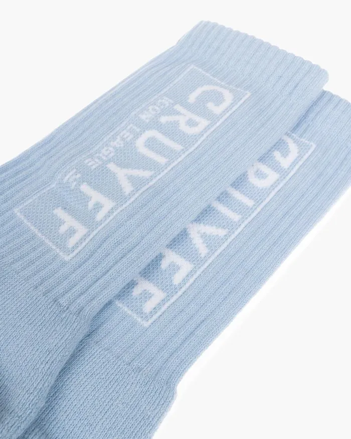 Cruyff Box Logo Socks Sky Light Blue Accessories Socks