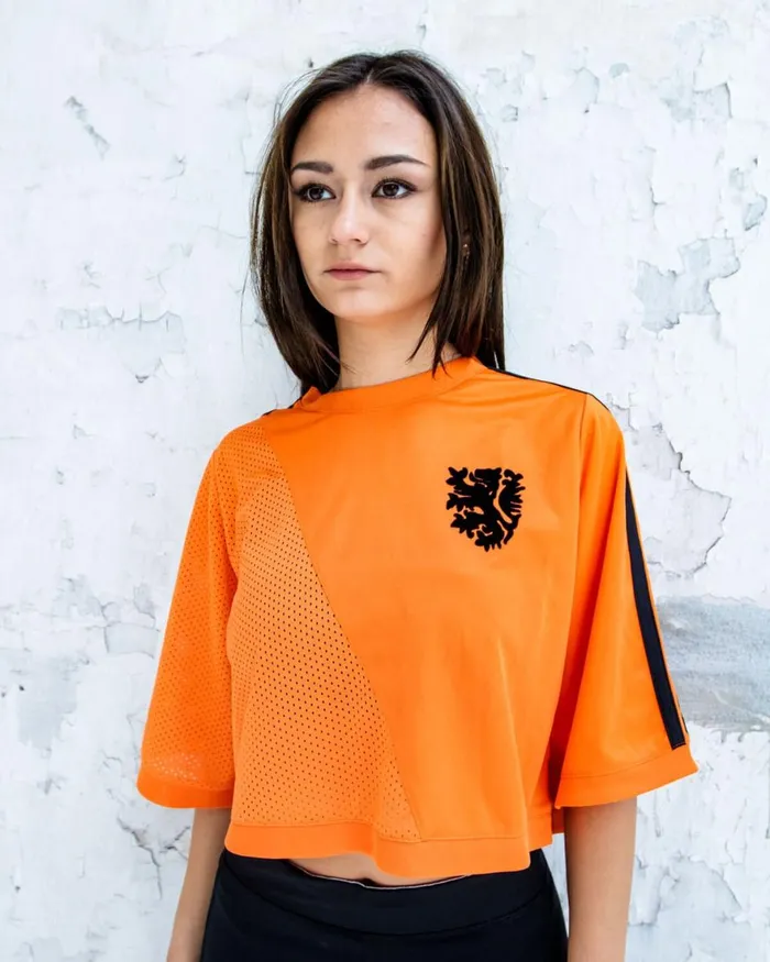 Cruyff Cruyff Euro Croptop Orange Women TShirts