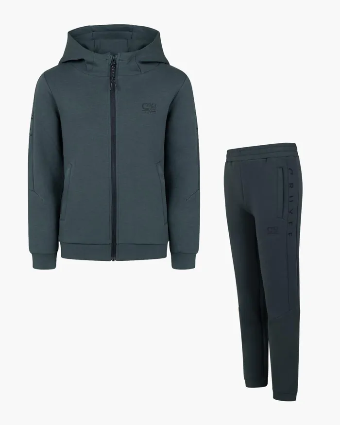 Cruyff Ignite Tape Hood Green Junior Sweats and Hoodies