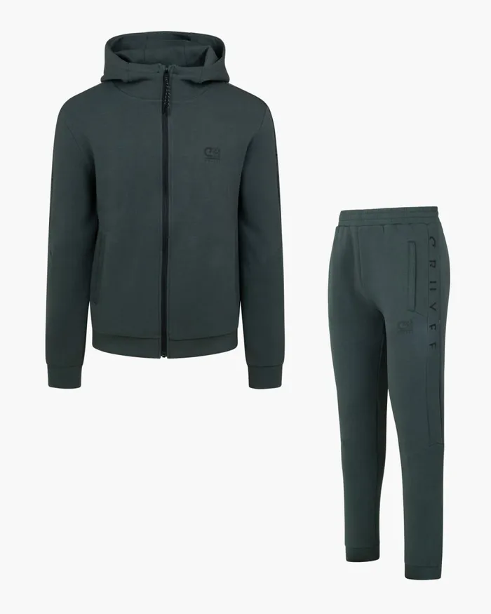 Cruyff Ignite Tape Hood Green Men Sweats and Hoodies