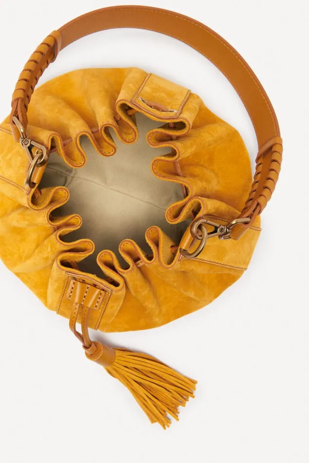 DahliaDrawstring Purse Shoes and Accessories Baandsh Bags