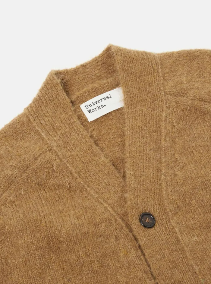 David Cardigan In Sand Alpaca Knit Men Universal Works Cardigans
